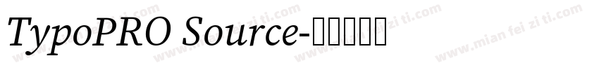 TypoPRO Source字体转换